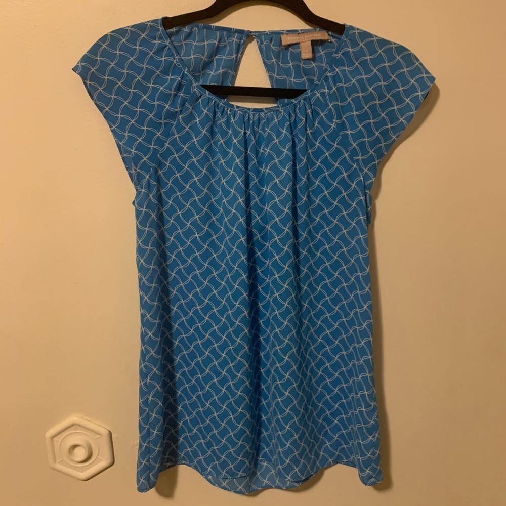 Banana Republic Blouse Blue and White size 0